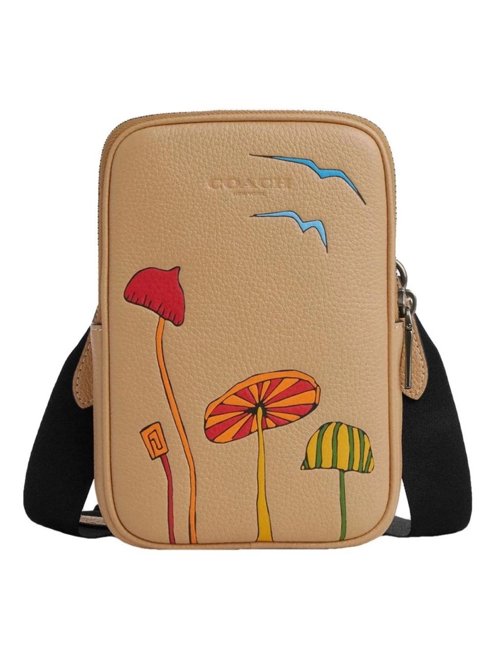 NWT Coach CU543 Coach X Observed By Us Aden Mushroom Tan Crossbody Bag